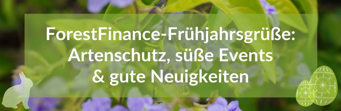 ForestFinance-Frühjahrsgrüße: Artenschutz, süße Events & gute Neuigkeiten